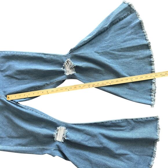 Altar’d State A Beautiful Soul Arula Star Flare Jeans Distressed Bell Bottom 16 - Picture 12 of 14